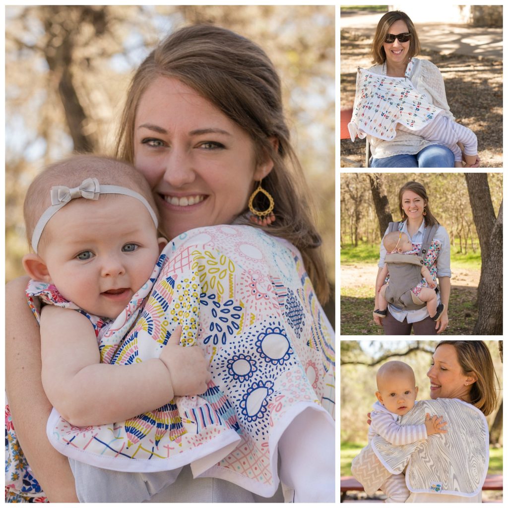 Picture of mom holding baby wearing The Baby Sleeve